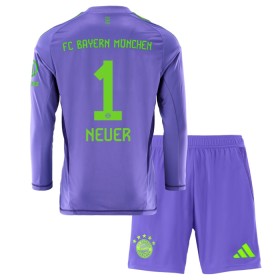 FC Bayern Mnichov Neuer 1 Brankářské Venkovní 2024-25 - Dětské Fotbalové Dresy (S/S)